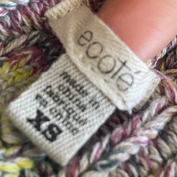 Urban Outfitters Knit Multi Color Thick Material Sleeveless Halter Crop Top - Picture 3 of 4